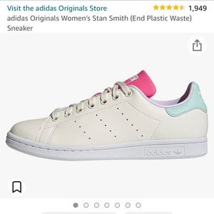 Adidas Originals Women’s Stan Smith Cream White/Cream White/Clear Mint Sz 8.5
